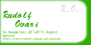 rudolf ovari business card